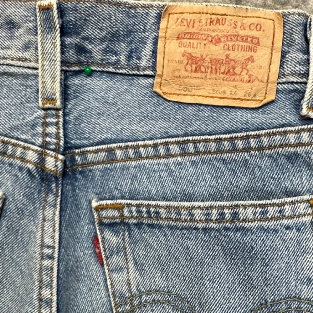 Levi's 550 Jeans Kid 12 Slim 24x26 Light Blue Excellent Straight High Rise Denim